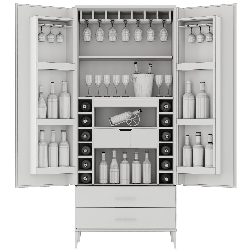 Bar Cabinet Set11 - Image 4