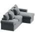 HARLANDA Sleeper sofa, with chaise Ljungen medium gray IKEA - Thumbnail 2