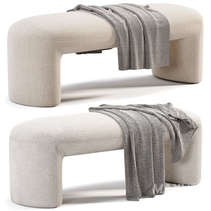 Mira Bench Pouf By Trithouse - Image 3