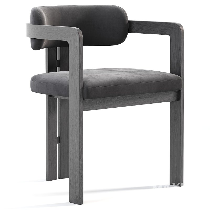 Curved Walnut Bar Stool - Image 4