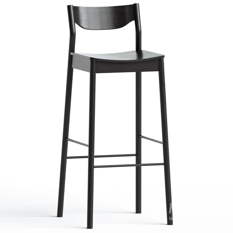 Tangerine Stool with Back - Image 2