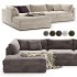 Oceanside Deep 2 Piece Left Arm Bumper Sectional Sofa - Thumbnail 1