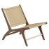 Hamma teak and natural rattan armchair - Thumbnail 3