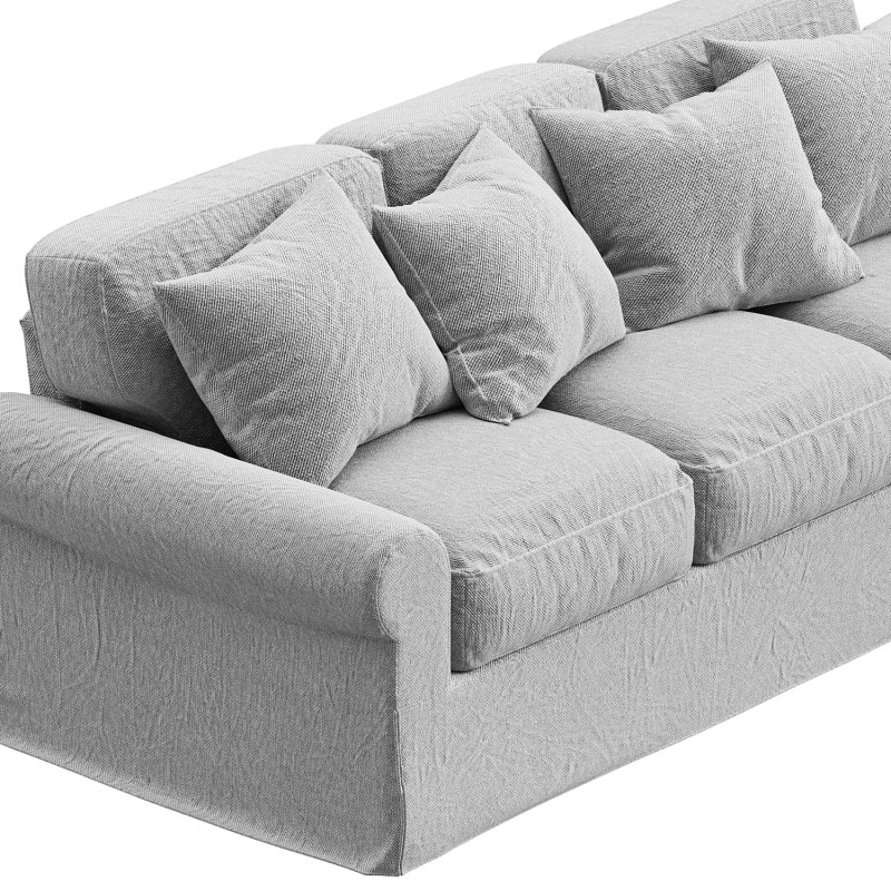 Buchanan Roll Arm Slipcovered Sofa 3 seater - Image 3