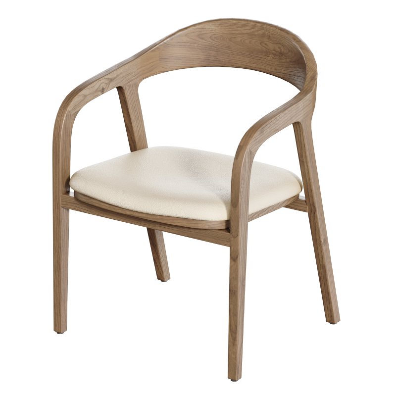 Dining chair armrest chair walnut wood Amir - Image 6