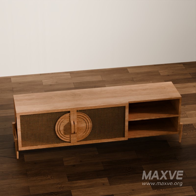 Vintage Rattan TV Stand - Image 4
