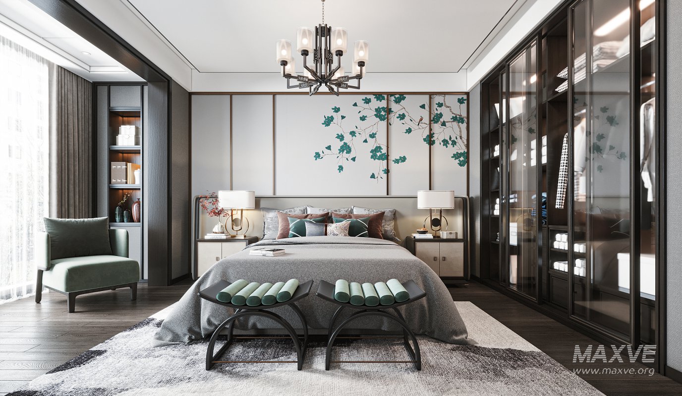 Chinese bedroom134 - Image 1