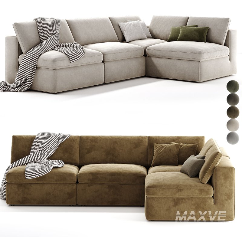 Movie Night 4 Piece Modular Sectional Open - Image 6