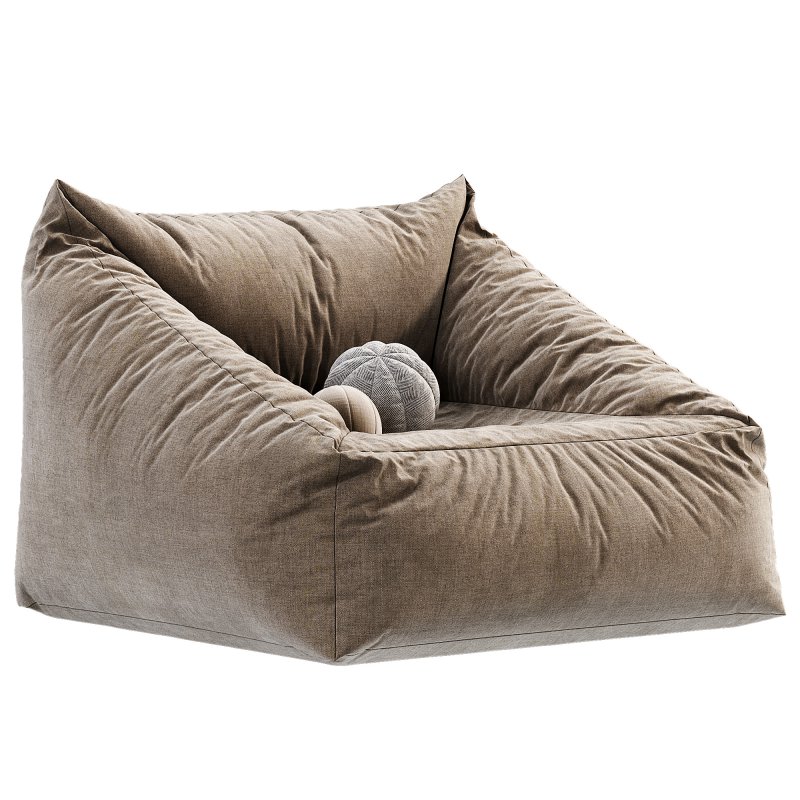 Cooper Faux Sheepskin Bean Bag Chair - Image 6