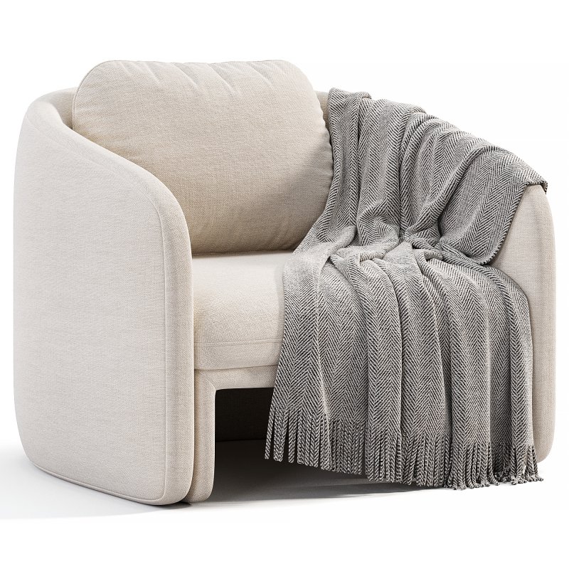 Fauteuil Bas Tissu Bouclette By Laredoute - Image 3