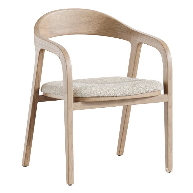 Dining chair armrest chair walnut wood Amir - Image 5