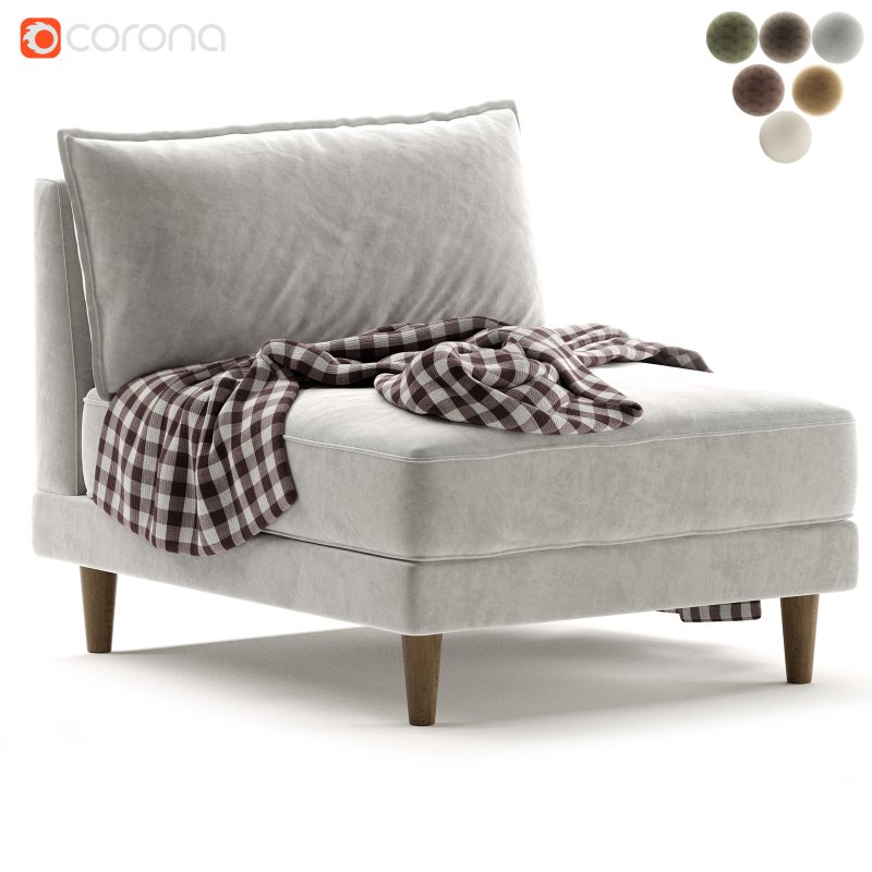 Rio Modular Armless Sofa Chair - Image 4