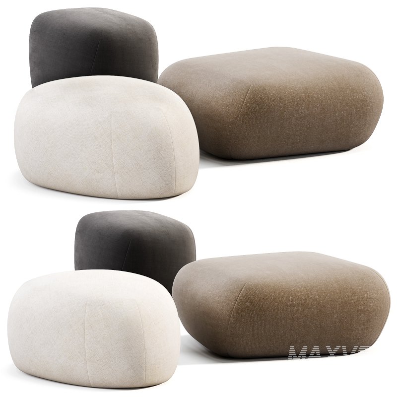 Pebble Rubble Pouf By Moroso - Image 5