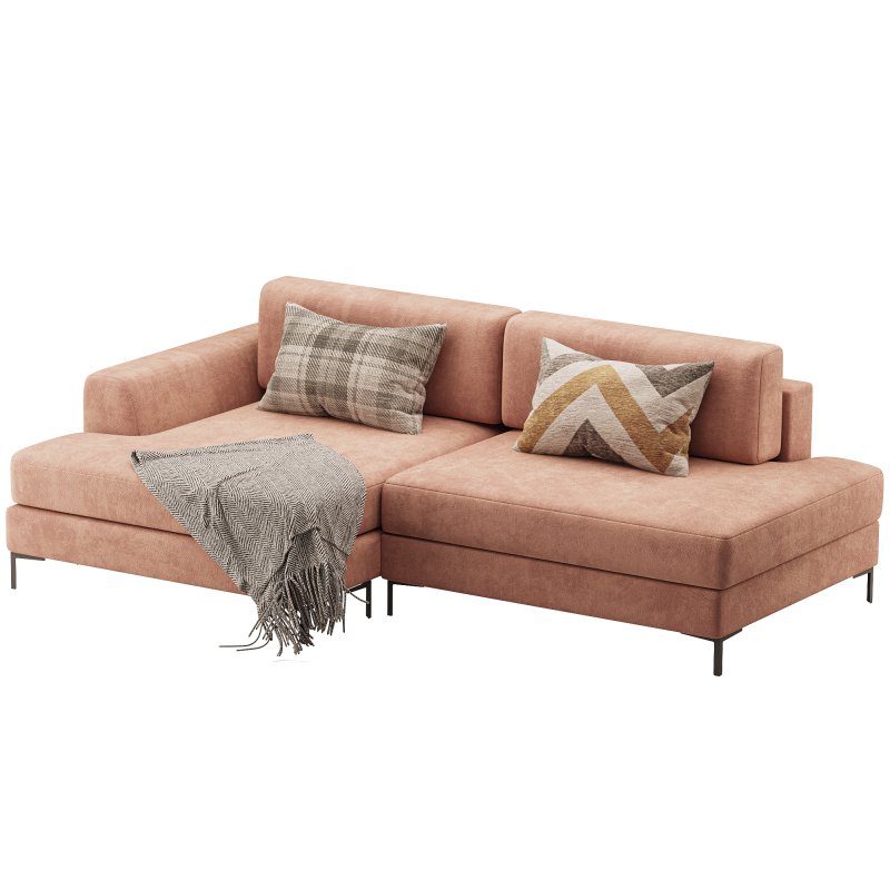 Corner sofa Edwin Velvet Terra - Image 12