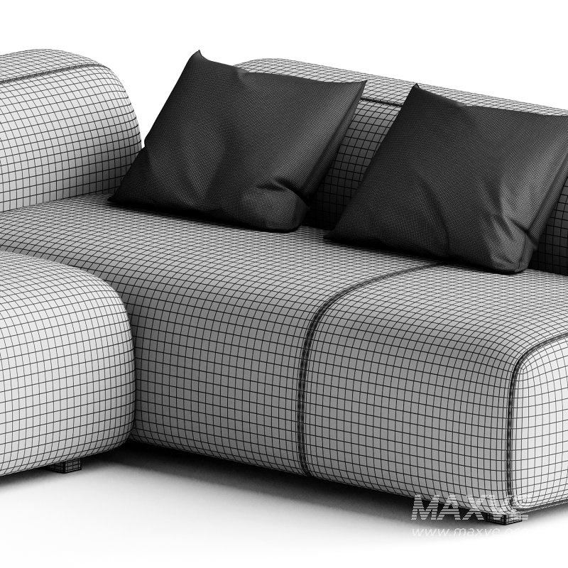 Suiseki Sofa cod SUI20DX composition - Image 1