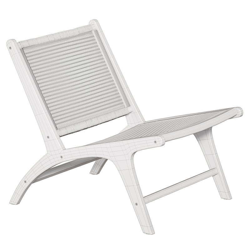 Hamma teak and natural rattan armchair - Image 7