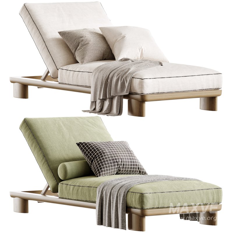 Newport Teak Sun Lounge - Image 2