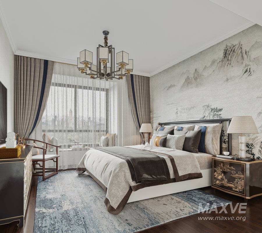 Chinese bedroom135 - Image 1