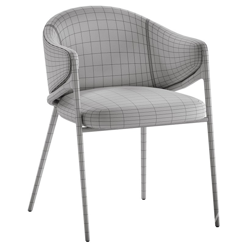 Chair Gwen Khaki Velvet Fire Retardant - Image 7