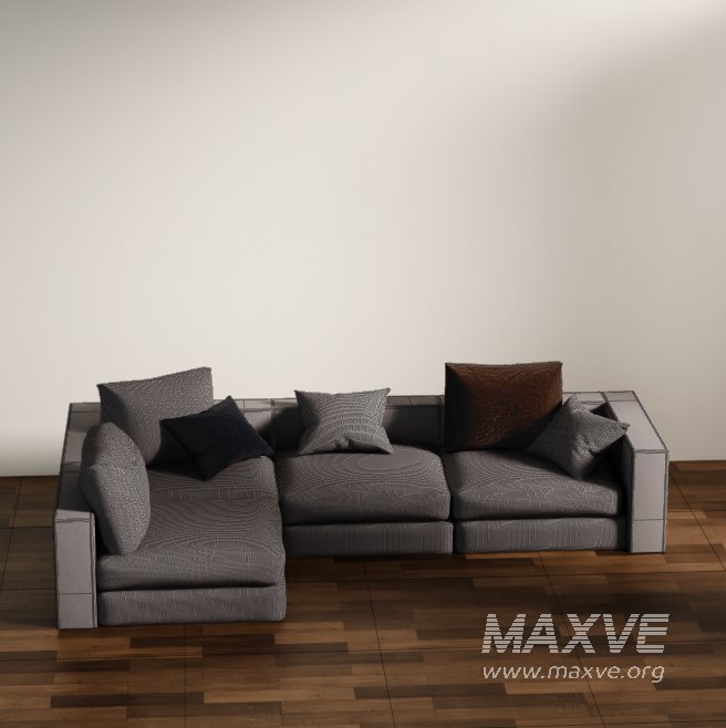 Cozy Grey Sectional Sofa - Image 1