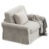 PB Comfort Roll Arm Slipcovered Chair-And-A-Half - Thumbnail 1