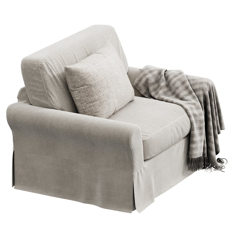 PB Comfort Roll Arm Slipcovered Chair-And-A-Half - Image 1