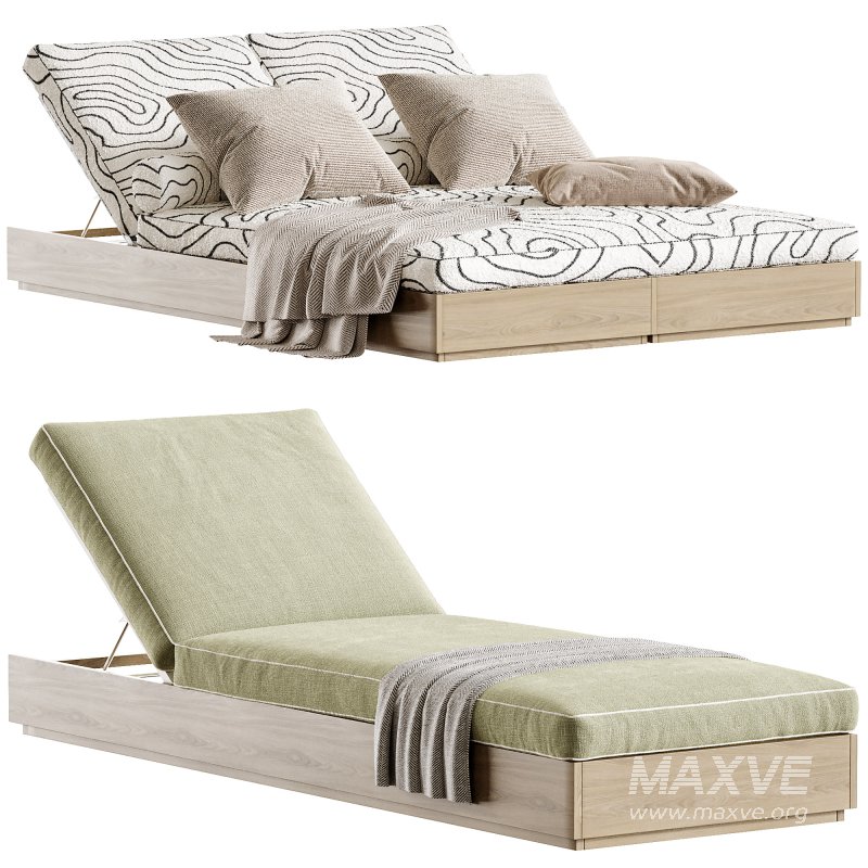 Hayman Teak Double Sun Lounge - Image 3