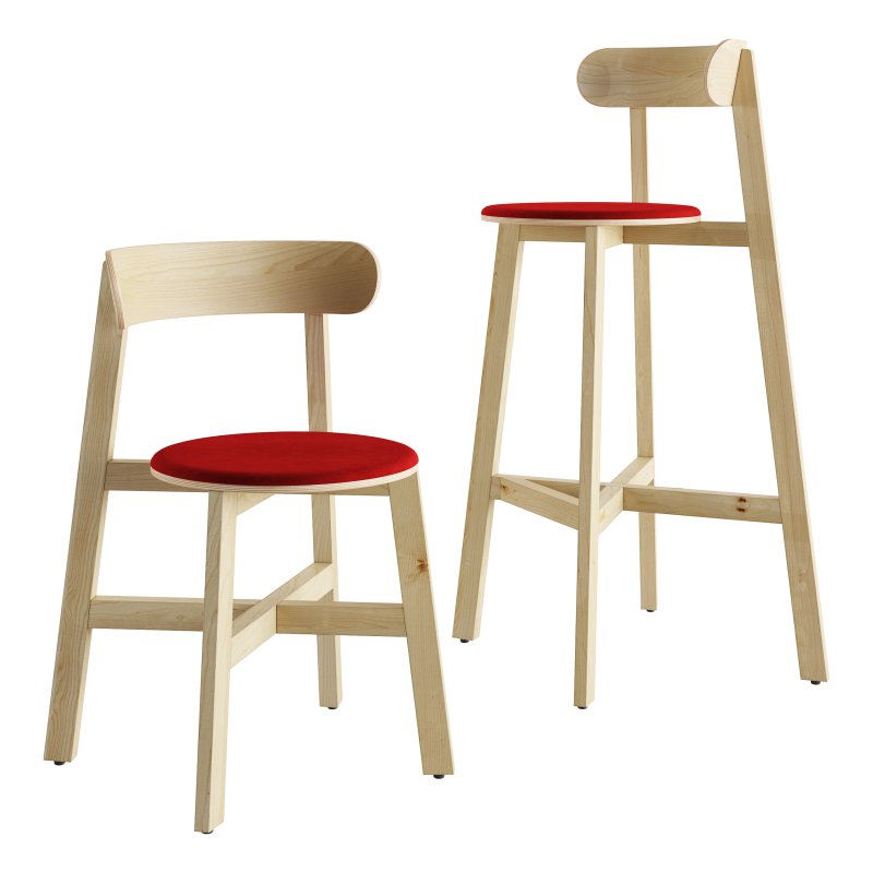 Roda Chair and Bar Stool by Branca Lisboa - Image 2