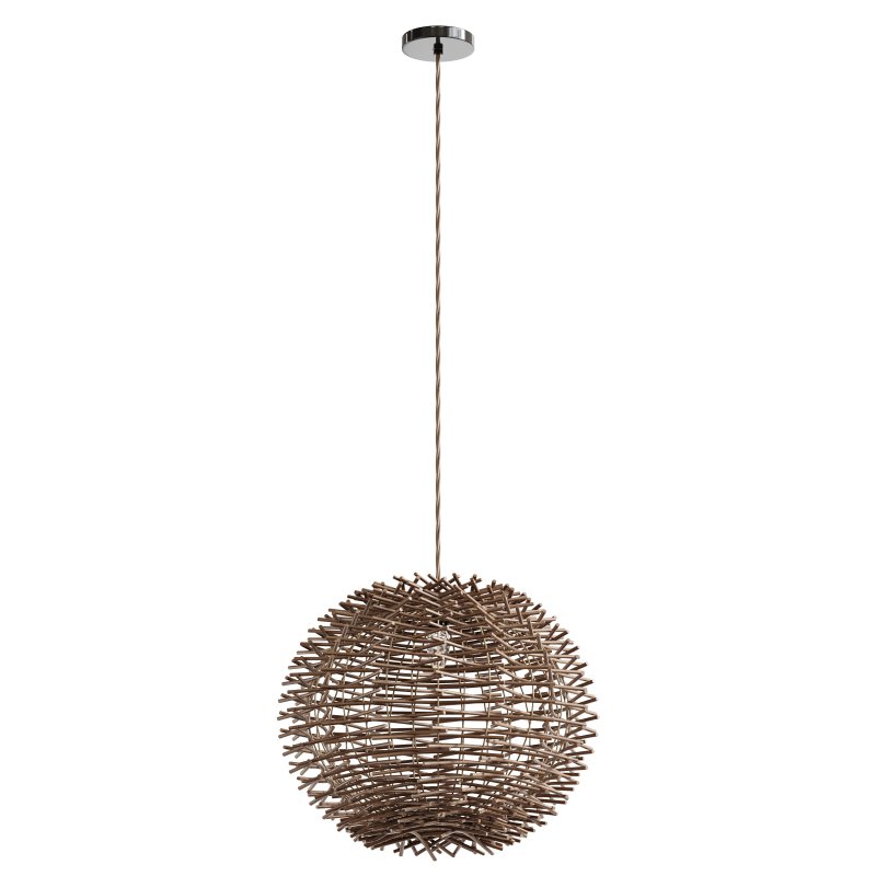 Bird Nest Rattan Lampshade Pendant Light - Image 5