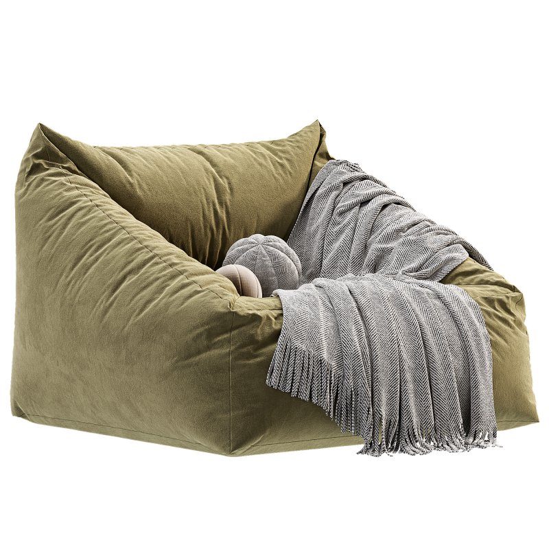 Cooper Faux Sheepskin Bean Bag Chair - Image 4