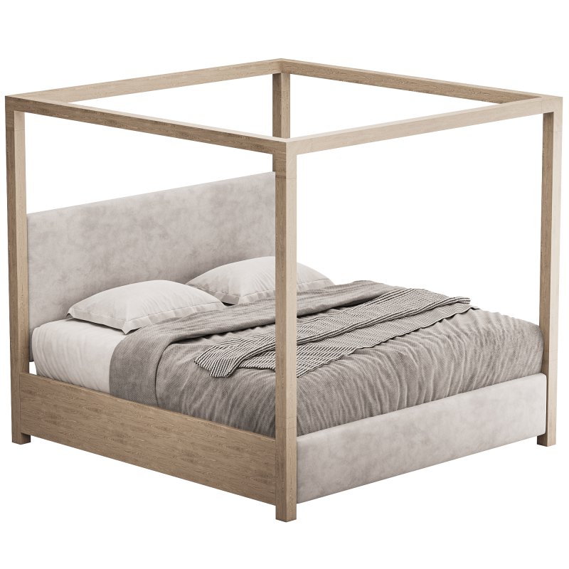 Palma Upholstered Canopy King Bed - Image 1