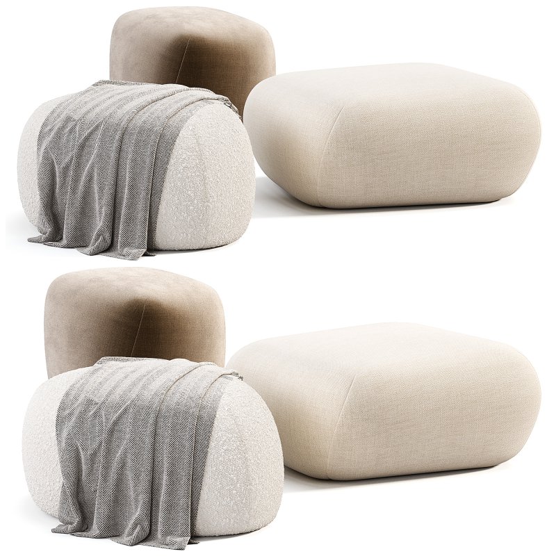Pebble Rubble Pouf By Moroso - Image 1