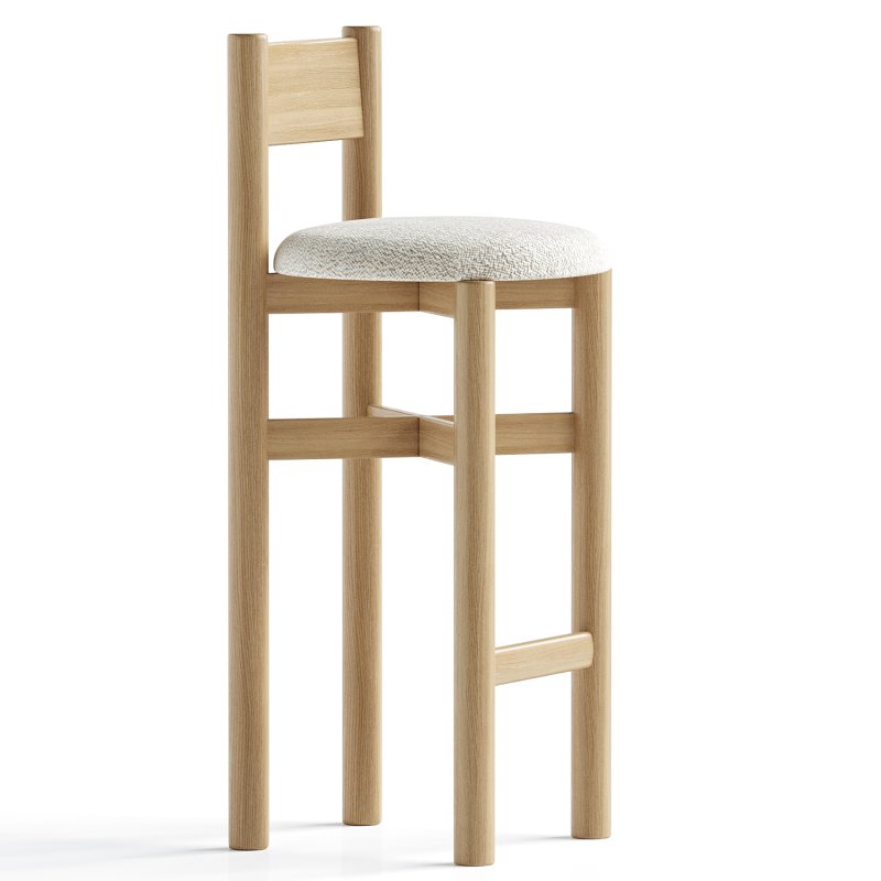 Teddy Bar Stool – Warm Oak - Image 1