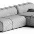 Suiseki Sofa cod SUI12DX composition - Thumbnail 2