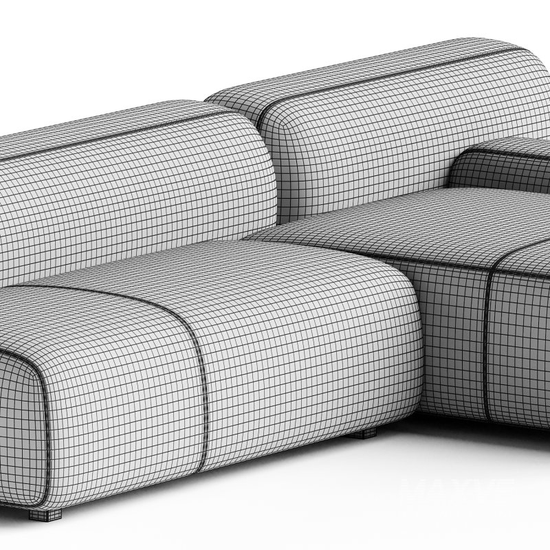 Suiseki Sofa cod SUI12DX composition - Image 2