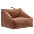 Stone Tan Velvet Corduroy Kids Lounge Chair - Thumbnail 4