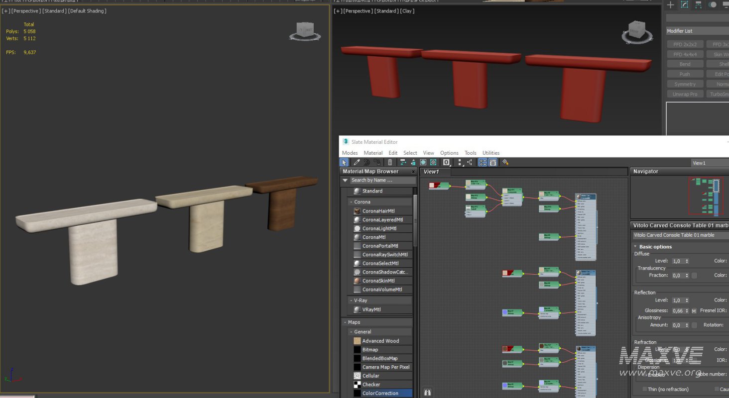 Vitolo Carved Console Table - Image 9