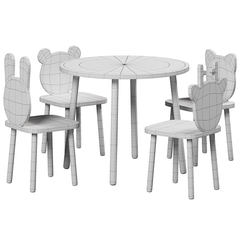 Kid table and chair set 02 - Image 4