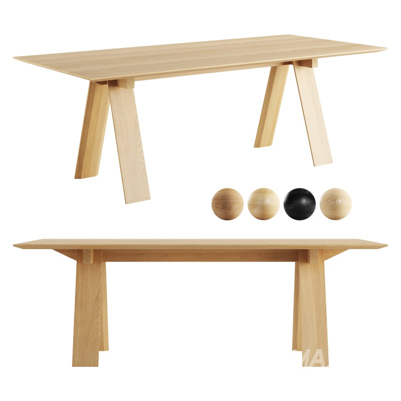 Trave Square Dining Table by Branca Lisboa - Image 1