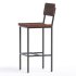 Memphis Solid Wood Bar Stool - Thumbnail 3