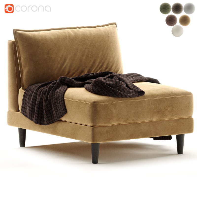 Rio Modular Armless Sofa Chair - Image 5