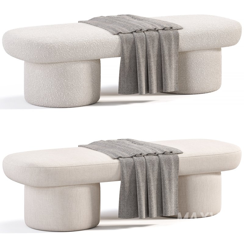 Cloud Sculptured Ottoman - Image 3