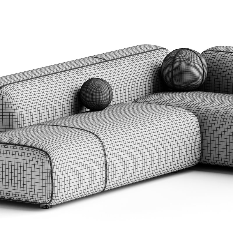 Suiseki Sofa cod SUI15DX composition - Image 1