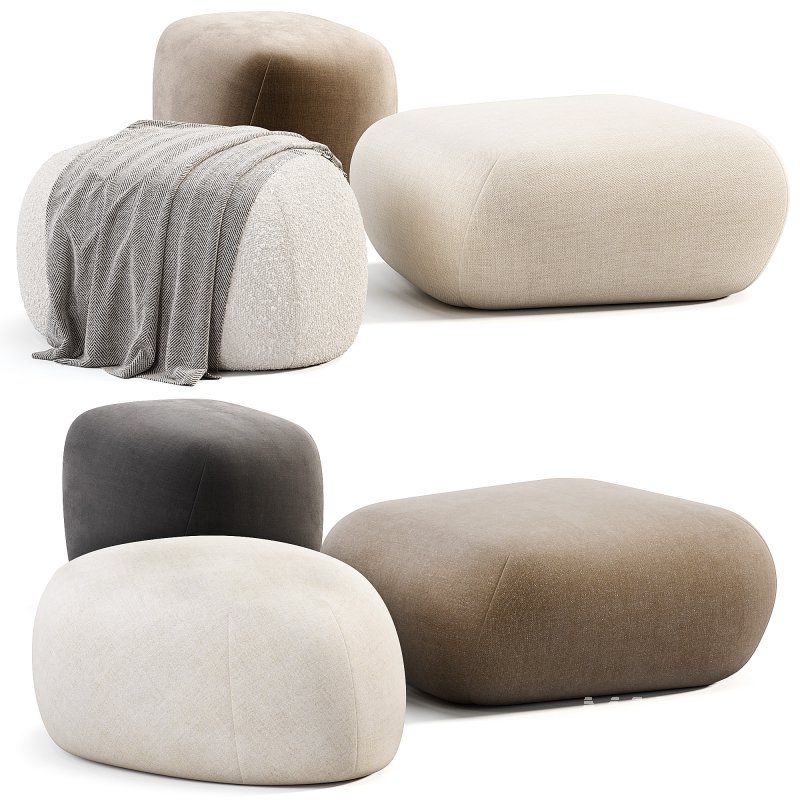 Pebble Rubble Pouf By Moroso - Image 4