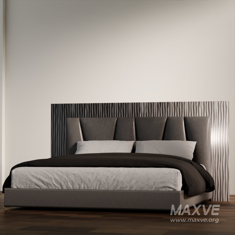 Stylish Modern Bed with Cushions and Headboard - Image 4