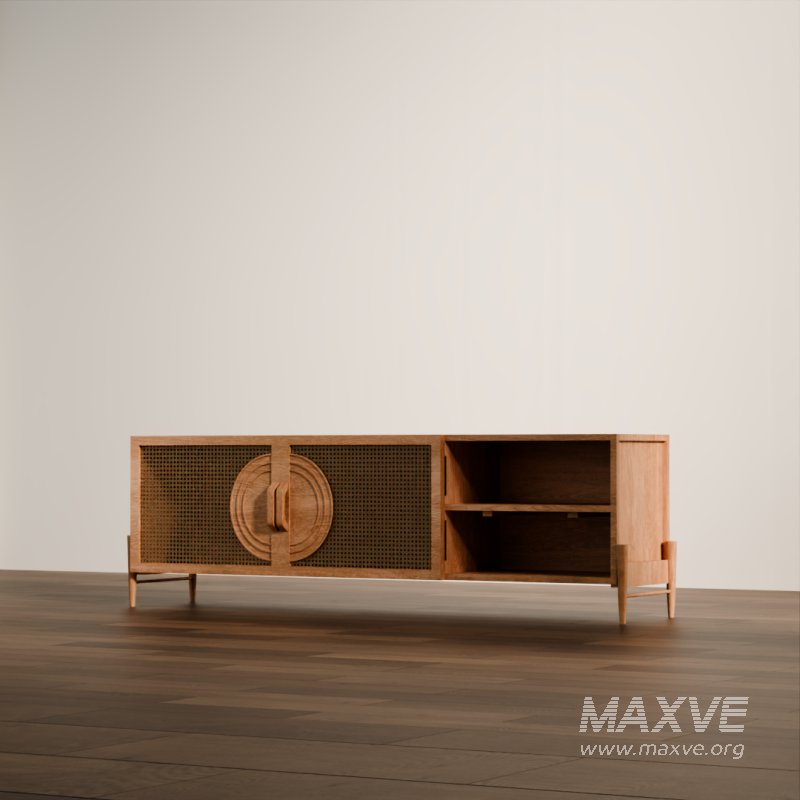 Vintage Rattan TV Stand - Image 7