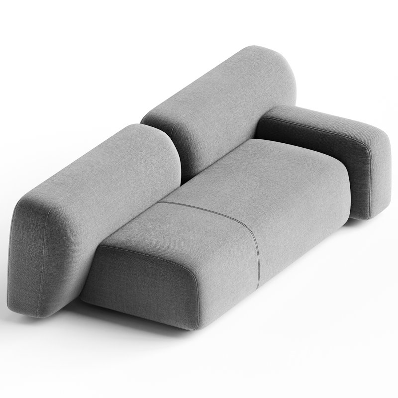 Suiseki Sofa cod SUI07DX composition - Image 1