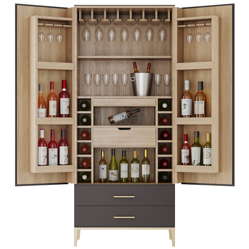Bar Cabinet Set11 - Image 1