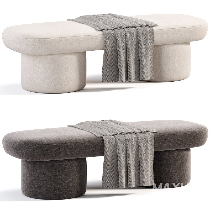 Cloud Sculptured Ottoman - Image 1