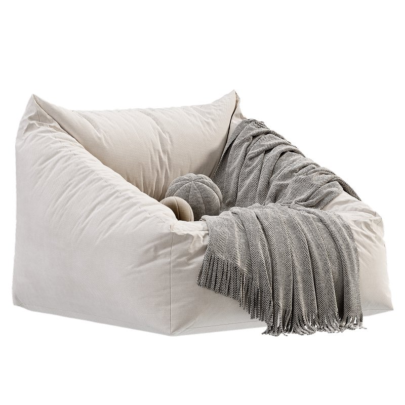 Cooper Faux Sheepskin Bean Bag Chair - Image 3